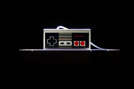 Retro gaming setup with classic consoles