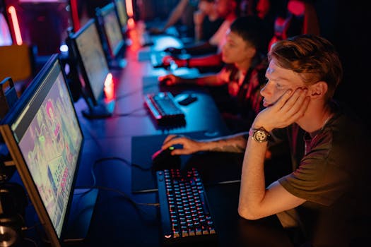 Group of players at an arcade tournament